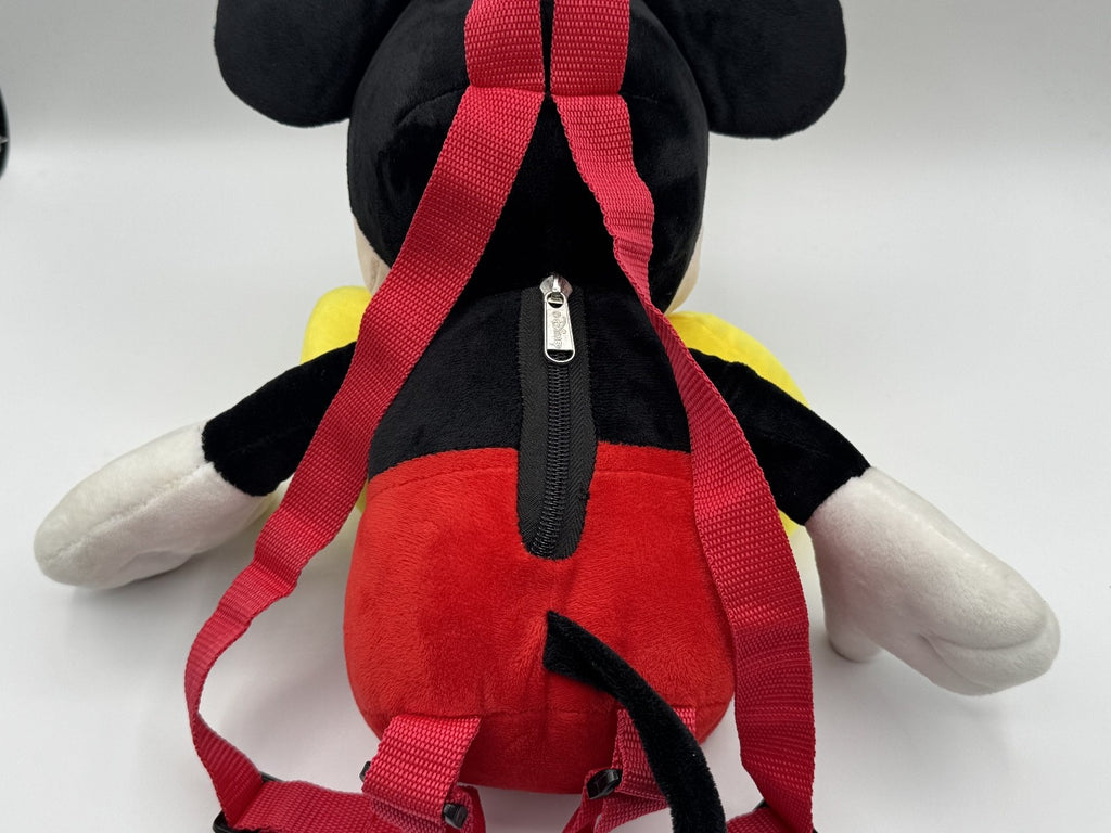 Disney Mickey Mouse Plush BackpackStuffed Animal Bag 17” Adjustable Straps - NWT