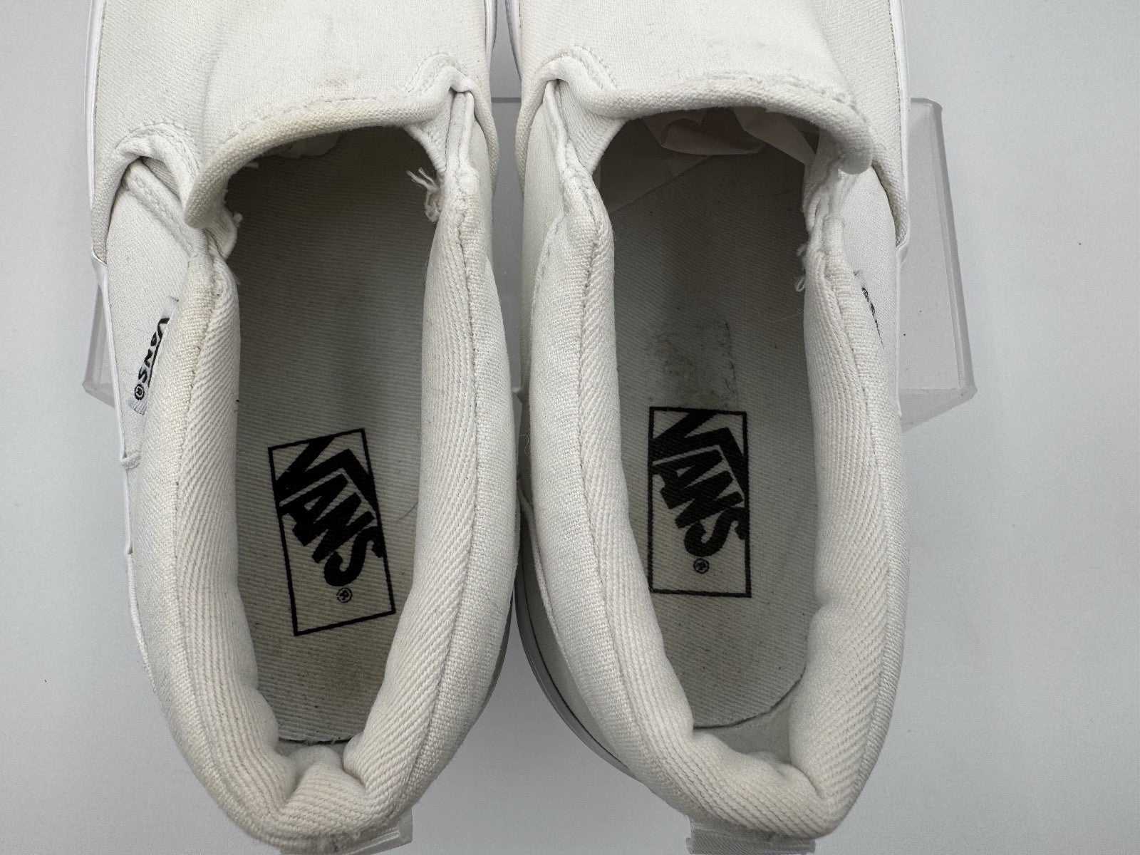Vans Classic Slip-On True White Canvas Unisex Kids Youth Shoes Size 4
